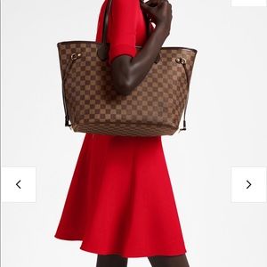 Authentic Neverfull NM GM Damier Ebene in Brown